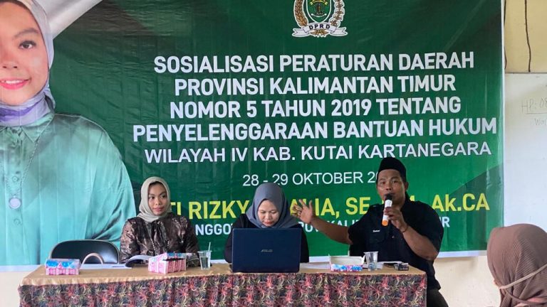 2810 - Sosper di Batuah, Anggota DPRD Kaltim Siti Rizky Amalia Sebut Perda Bantuan Hukum Penting Bagi Masyarakat Tidak Mampu