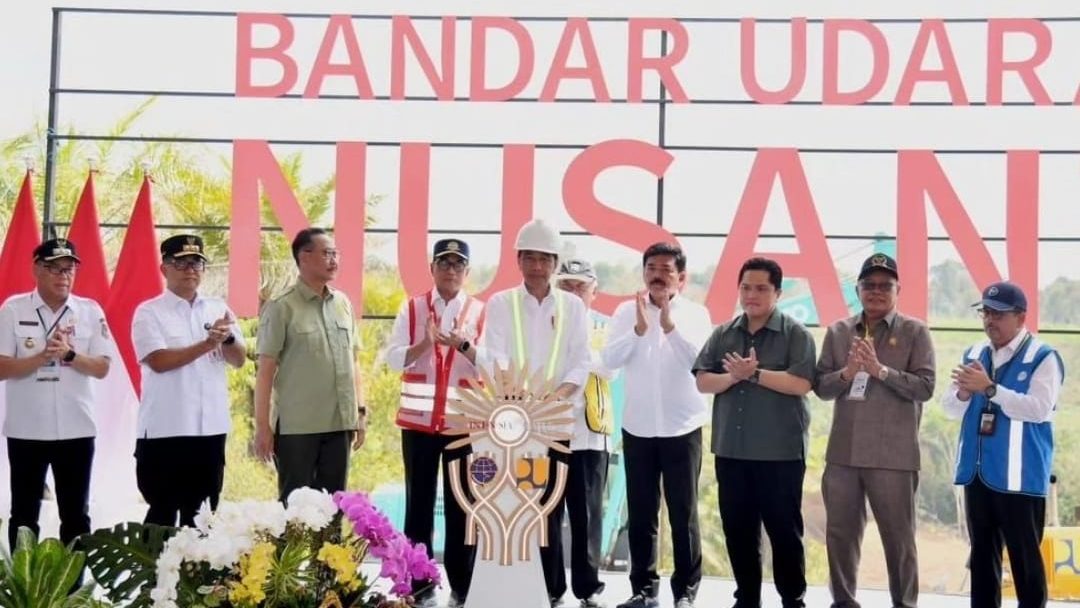 Peletakan batu pertama Bandara VIP IKN oleh Presiden Jokowi