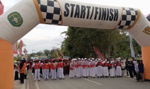 Lomba gerak jalan yang digelar Dispora Kukar.