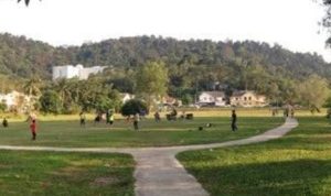 Suasana Taman Bukit Teratai di Desa Loa Duri Ulu.